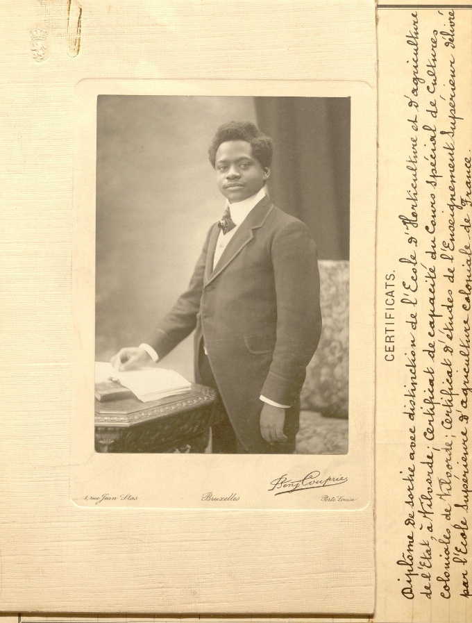 Portrait photograph from the personnel file of Paul Panda Farnana