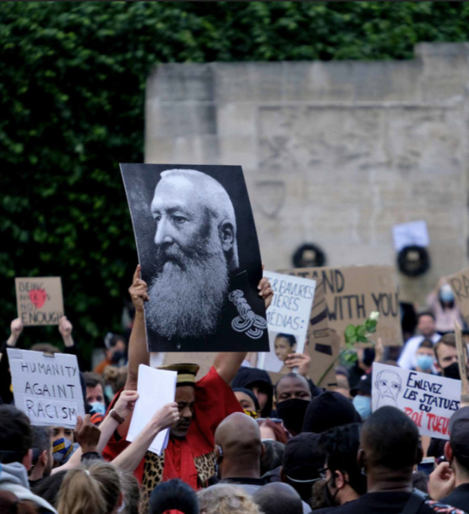 Photo of a protest march in Brussels after the death of George Floyd in 2020