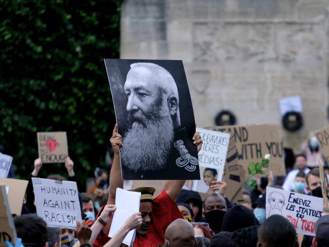 Photo of a protest march in Brussels after the death of George Floyd in 2020